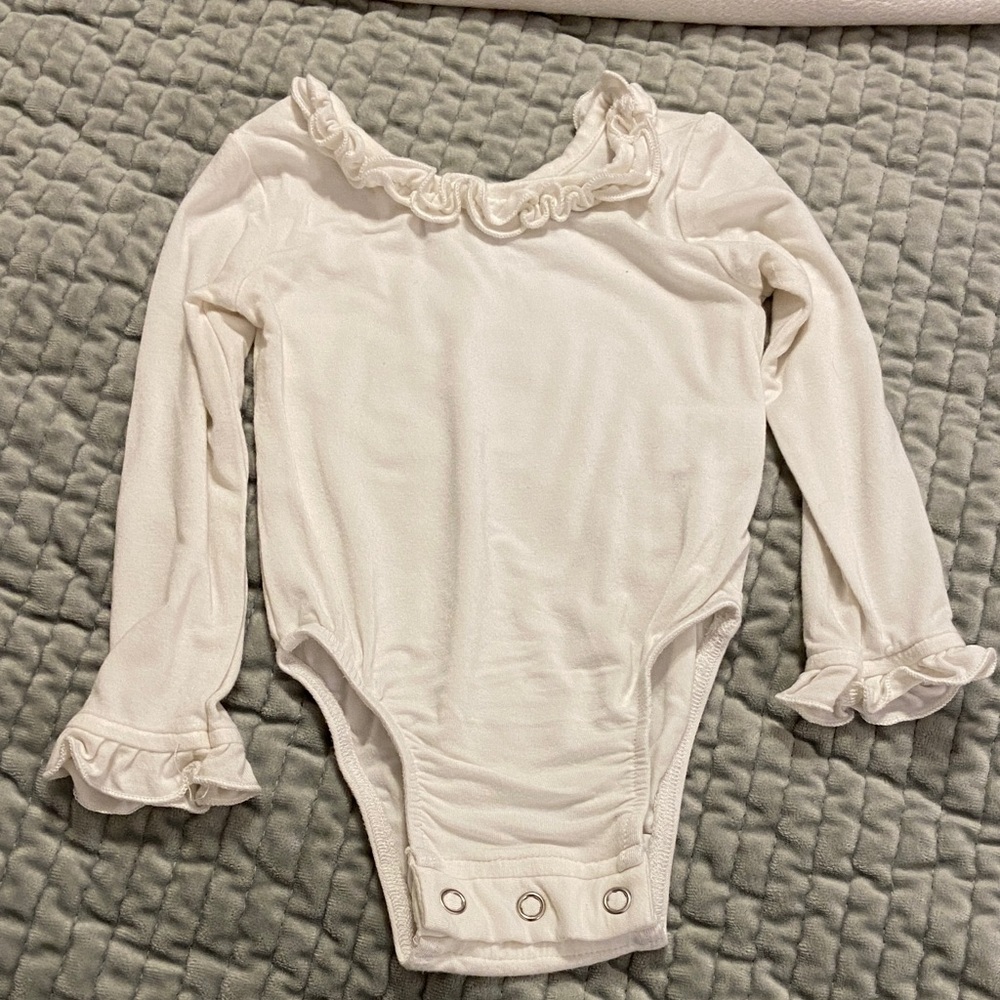 EUC SweetHoney Ruffled Long Sleeve Onesie